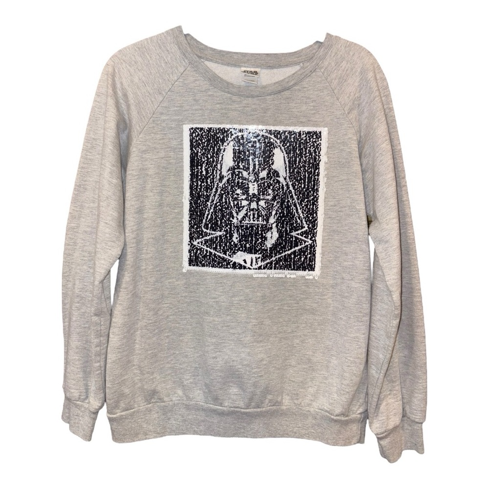 Star Wars Reversible Sequin Stormtrooper & Darth Vader Sweatshirt Size M OO